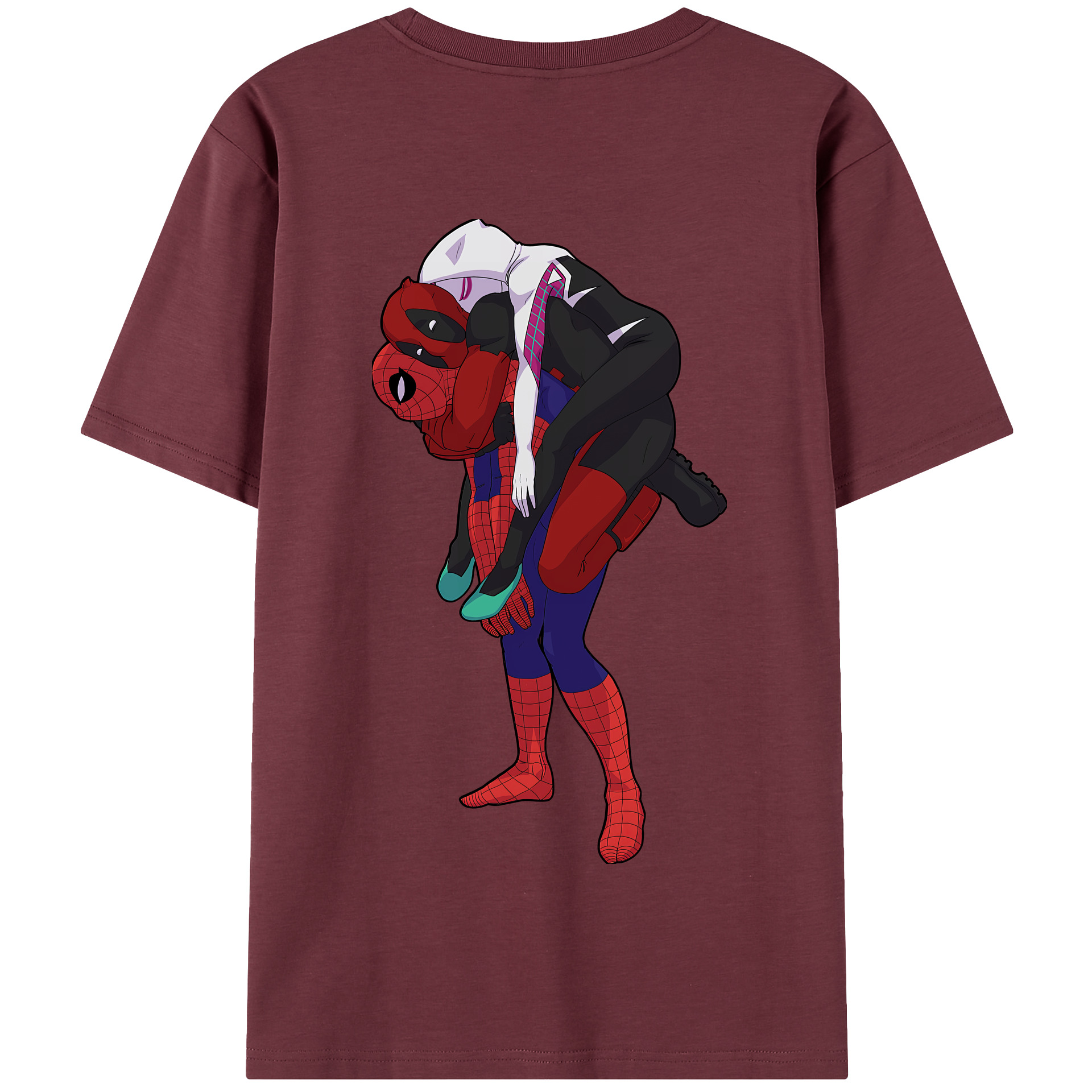 （画像用） Deadpool デッドプール 綿100％半袖Tシャツ（背面プリント）